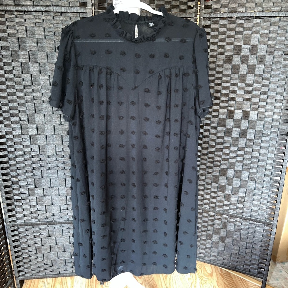 SHEIN Black Ruffled Dress
